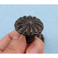 Antike Messing Floral Möbelknopf - 29 Mm Legierung Schubladenknauf von MissHandcraft