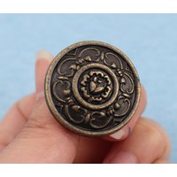 Antike Messing Floral Möbelknopf - 30 Mm Legierung Schubladenknauf von MissHandcraft