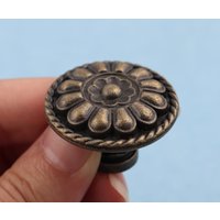 Antike Messing Floral Möbelknopf - 32 Mm Legierung Schubladenknauf von MissHandcraft
