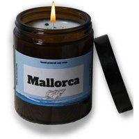statement Candle | Mallorca Scented - Handmade Soy Wax Candle With Fragrance & Glitter, Summer in A Brown Glass, 180Ml statement Candle | Mallorca Scented - Handmade Soy Wax Candle With Fragrance & Glitter, Summer in A Brown Glass, 180Ml von MissIndeCandle