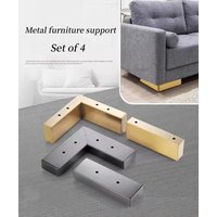 4 Stück I-Typ L-Typ Metall Möbelbeine Dekorative Beine Für Sofa Verstellbar Schrank Tischfüße, Möbelstütze Goldbeine, Schwarze Füße von MissLilySister