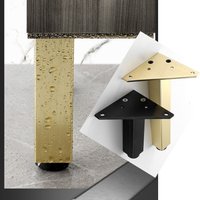 4Stk Aluminium Legierung Möbelbeine, Verstellbare Schrank Tischfüsse, Stützbein, Gold/Schwarz Metall Möbelfuß von MissLilySister
