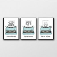 3Er Set Charles Bukowski Drucke Ohne Rahmen von MissPicklePrints