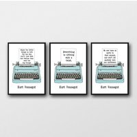 3Er Set Kurt Vonnegut Zitate - Ungerahmte Drucke Ideales Geschenk Für Fans von MissPicklePrints