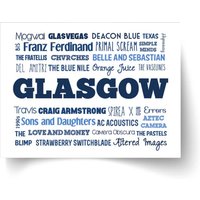 Der Klang Von Glasgow - Ungerahmt Typografie Druck von MissPicklePrints