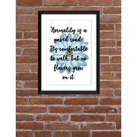 Normality Is A Paved Road - Ungerahmtes Vincent Van Gogh Zitat von MissPicklePrints