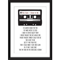 Schließen Sie Mich, Songtexte - Ungerahmt The Cure Druck Ideales Geschenk Für Fan von MissPicklePrints