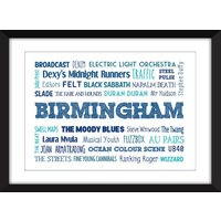 The Sound Of Birmingham - Ungerahmt Typografie Druck von MissPicklePrints