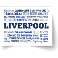 The Sound Of Liverpool - Ungerahmter Typografie Druck von MissPicklePrints