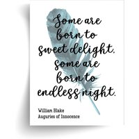 William Blake - Some Are Born To Sweet Delight Ungerahmter Druck von MissPicklePrints