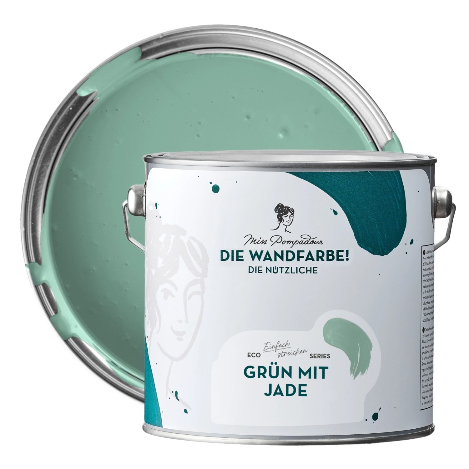 MissPompadour Abwaschbare Wandfarbe Grün mit Jade 2,5L Hochdeckend Scheuerbeständig MissPompadour Abwaschbare Wandfarbe Grün mit Jade 2,5L Hochdeckend Scheuerbeständig von MissPompadour