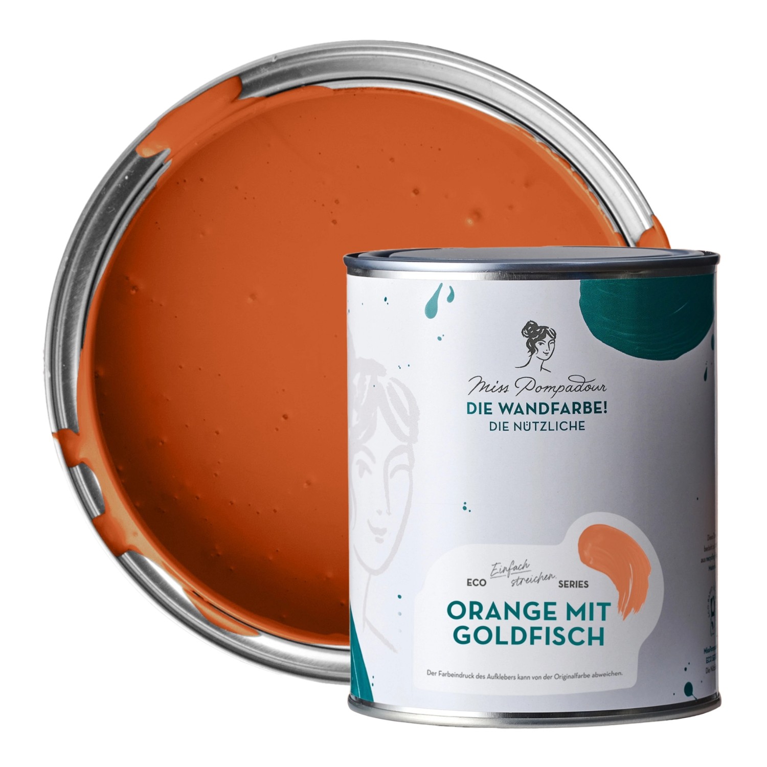 MissPompadour Abwaschbare Wandfarbe Orange mit Goldfisch 1L Hochdeckend Scheuerbeständig MissPompadour Abwaschbare Wandfarbe Orange mit Goldfisch 1L Hochdeckend Scheuerbeständig von MissPompadour