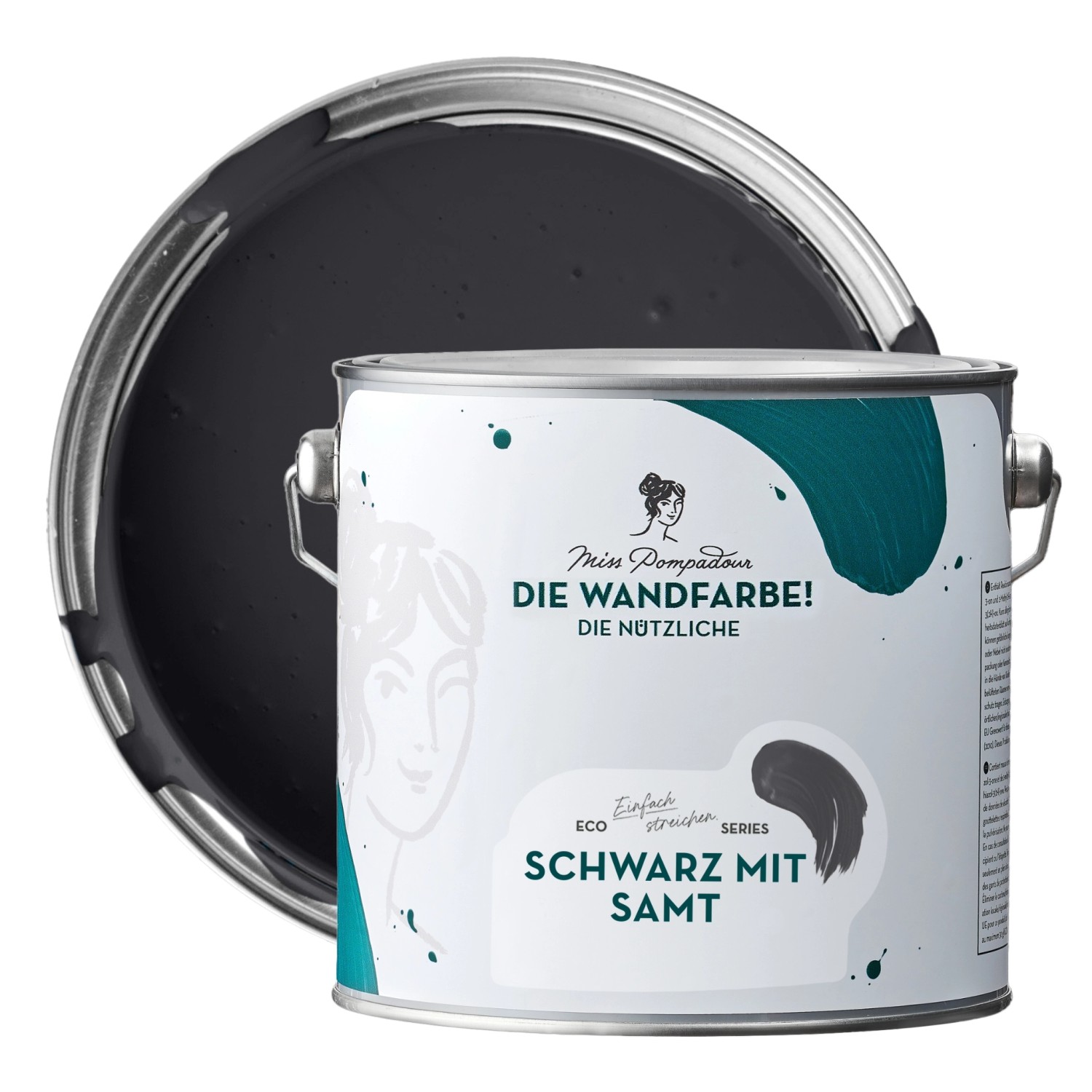 MissPompadour Abwaschbare Wandfarbe Schwarz mit Samt 2,5L Hochdeckend Scheuerbeständig MissPompadour Abwaschbare Wandfarbe Schwarz mit Samt 2,5L Hochdeckend Scheuerbeständig von MissPompadour