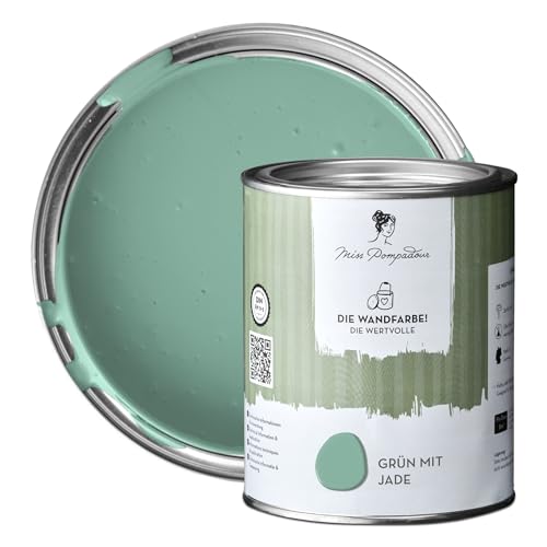 MissPompadour edelmatte Wandfarbe Grün mit Jade 1L - sehr hohe Deckkraft - geruchsneutrale, spritzfreie Farbe - atmungsaktive, wasserbasierte Innenfarbe/Deckenfarbe - Die Wertvolle MissPompadour edelmatte Wandfarbe Grün mit Jade 1L - sehr hohe Deckkraft - geruchsneutrale, spritzfreie Farbe - atmungsaktive, wasserbasierte Innenfarbe/Deckenfarbe - Die Wertvolle von MissPompadour