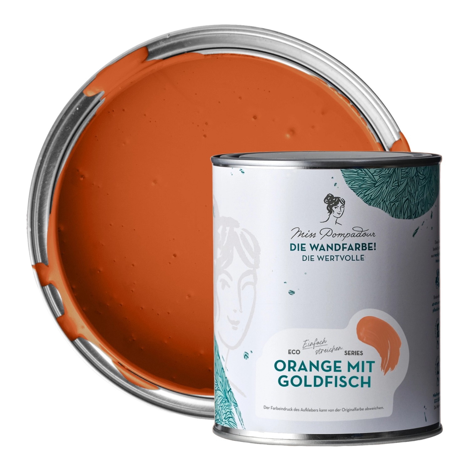 MissPompadour Extramatte Wandfarbe Orange mit Goldfisch 1L Hochdeckend Spritzfrei MissPompadour Extramatte Wandfarbe Orange mit Goldfisch 1L Hochdeckend Spritzfrei von MissPompadour