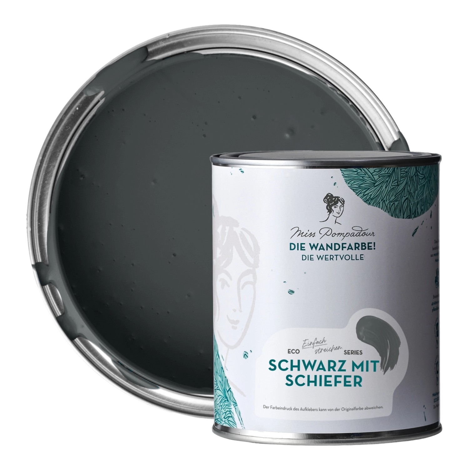 MissPompadour Extramatte Wandfarbe Schwarz mit Schiefer 1L Hochdeckend Spritzfrei MissPompadour Extramatte Wandfarbe Schwarz mit Schiefer 1L Hochdeckend Spritzfrei von MissPompadour