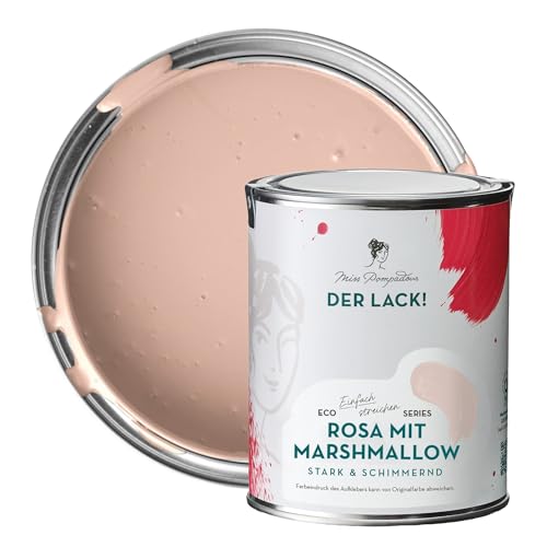 MissPompadour seidenmatte Holzfarbe Innen & Außen 1L Rosa mit Marshmallow, Möbelfarbe ohne Schleifen - Farbe für Holz, Metall, Kunststoff - Holzlack, Möbellack schnelltrocknend mit hoher Deckkraft MissPompadour seidenmatte Holzfarbe Innen & Außen 1L Rosa mit Marshmallow, Möbelfarbe ohne Schleifen - Farbe für Holz, Metall, Kunststoff - Holzlack, Möbellack schnelltrocknend mit hoher Deckkraft von MissPompadour