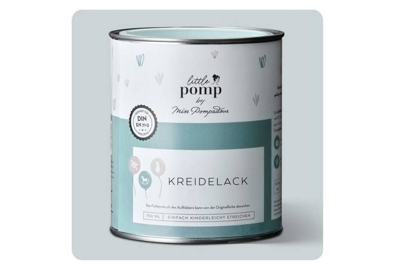 MissPompadour Kreidefarbe Grau & Entspannt - Holzfarbe, Holzlack matt innen 750ml, hochdeckende Möbelfarbe ohne Schleifen - für Holz, Metall, Kunststoff von MissPompadour