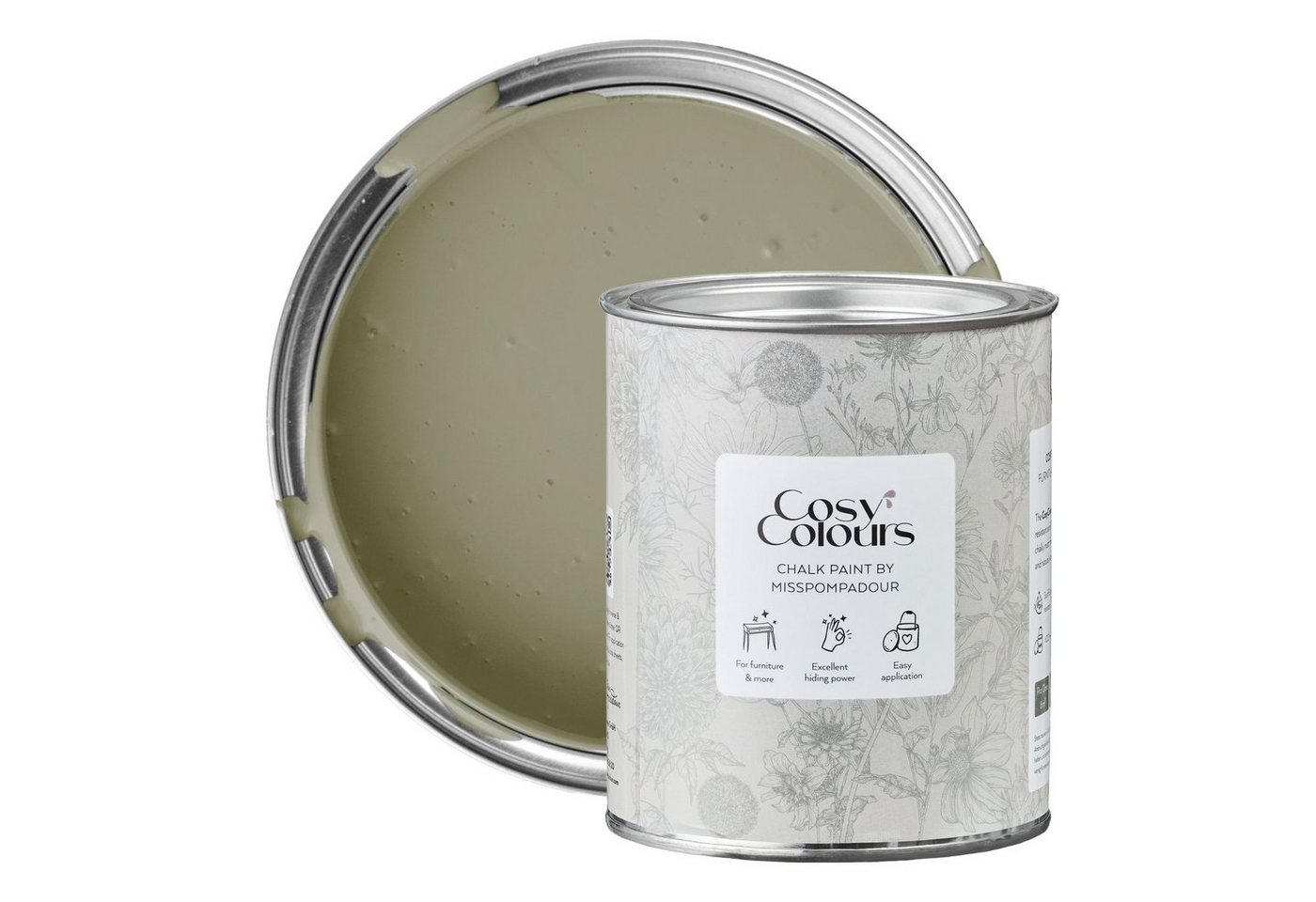 MissPompadour Kreidefarbe Weekend Green - Holzfarbe, Holzlack matt innen 750ml, Kreidefarbe für Holz, Metall, Kunststoff - CosyColours Grüntöne MissPompadour Kreidefarbe Weekend Green - Holzfarbe, Holzlack matt innen 750ml, Kreidefarbe für Holz, Metall, Kunststoff - CosyColours Grüntöne von MissPompadour