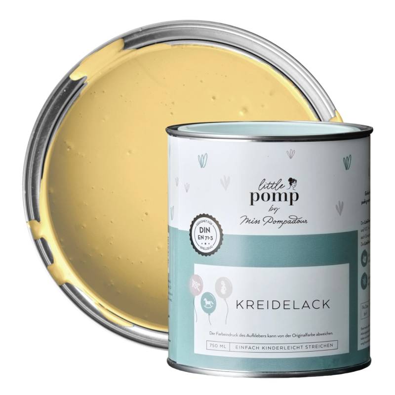 MissPompadour Kreidefarbe für Möbel Gelb & Kreativ 750ml Geruchsarme Möbelfarbe Innen von MissPompadour