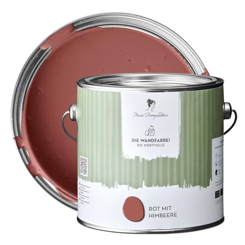 MissPompadour edelmatte Wandfarbe Rot mit Himbeere 2,5L - sehr hohe Deckkraft - geruchsneutrale, spritzfreie Farbe - atmungsaktive, wasserbasierte Innenfarbe/Deckenfarbe - Die Wertvolle MissPompadour edelmatte Wandfarbe Rot mit Himbeere 2,5L - sehr hohe Deckkraft - geruchsneutrale, spritzfreie Farbe - atmungsaktive, wasserbasierte Innenfarbe/Deckenfarbe - Die Wertvolle von MissPompadour