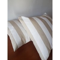 Gestreifter Leinen Kissenbezug, Dekoratives Dekokissen Gestreifter Leinen Kissenbezug, Dekoratives Dekokissen von MissRitta