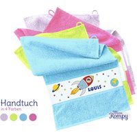 Handtuch Rakete | 837 Name Klein Groß Kinderhandtuch Motivhandtuch Geburtsgeschenk Geschenk Zur Taufe Kindergartenstart Schule von MissRompy