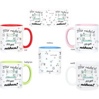 Missrompy | | 763 Nähen Tasse Geburtstagsgeschenk Namentasse Stoffe Nähmaschine Nadel Faden Maßband Schere Keramiktasse Mit Namen von MissRompy