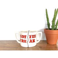 Vintage Becher | Kaffeebecher Humorvolle Drinkware Retro-Serviergeschirr, Trinkbehälter von MissSarahBelle