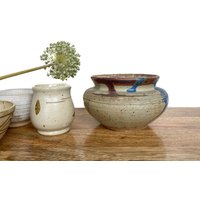 Vintage Schale | Steingut Übersetzer Braune Und Blaue Keramik Vase/Topf Boho Home/Regal Dekor von MissSarahBelle