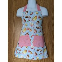 Schürze Blaue Cupcakes Kuchen, Torten Und Kirschen Gr. 3 - 6 von MissSewanSew