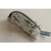 Kosmetiktäschchen, Etui, Schlafsack Mäppchen, Schlampermäppchen, Daniela Drescher Winterkinder Und Schafe, Geschenkidee von MissSophiesLaedchen