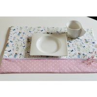 Platzdeckchen Platzmatte Platzset Geschirrunterlage Daniela Drescher Elfengarten Blau Ideal Für Die Schule Zauberhaftes Geschenk Wunschnam von MissSophiesLaedchen