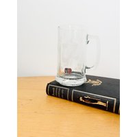 Eamon Glas Kristallbehälter Mit Stilisierter Harfe Design Hand Geschnitten in Irland, Vintage Glas, Bierglas, Geschenk Für Ihn von MissVintageBox