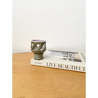 Keramik Kerzenhalter, Teelichthalter, Braune von MissVintageBox