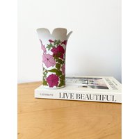 Porzellan Blumenvase, Deutsche Thomas Rosa Petunia, Retro Vase von MissVintageBox