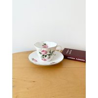 Rosa Rosen Tasse Und Untertasse, National Trust Porzellan von MissVintageBox