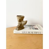 Seltene Kürzere & Sohn Vase, Frauen Braune Keramik Vase von MissVintageBox