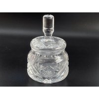 Geschliffene Kristalldose, Bonboniere Geschliffene Kristalldose, Bonboniere von MissVintageGermany
