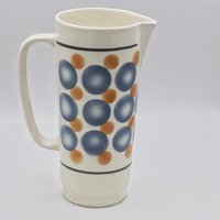 Veb Torgau Kanne Aus Keramik Gudrun, Vintage Saftkrug, Kakaokanne Mit Spritzdekor 30/40Er Jahren, Ostalgie, Wasserkrug Der Ddr Veb Torgau Kanne Aus Keramik Gudrun, Vintage Saftkrug, Kakaokanne Mit Spritzdekor 30/40Er Jahren, Ostalgie, Wasserkrug Der Ddr von MissVintageGermany