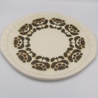 Vintage Spritzdekor Keramik Kuchenplatte, Tortenplatte Veb Torgau, Retro Kuchenteller Aus Vintage Spritzdekor Keramik Kuchenplatte, Tortenplatte Veb Torgau, Retro Kuchenteller Aus von MissVintageGermany