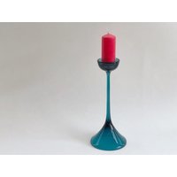 Wmf Glas Kerzenständer Petrol von MissVintageGermany