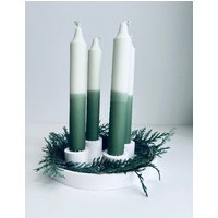 Dip Dye Kerzen/"Tanne" 4Er Set Bunte Adventskranz von MissWildhorse