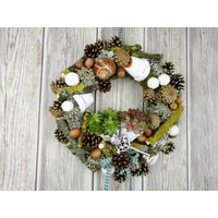 Türkranz Sukkulente Türkränze Herbst Türdeko Natürlich Zapfenkränze Herbstlich Herbstkranz Herbstkränze Rustikal Sukkulentenkränze von Missbellflowerblume