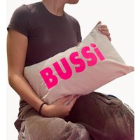 Wasserdichter Kissenbezug Drinnen & Draußen - Bunter Individueller Text Stylish Outdoor-Lounge-Kissen Pool Garten 30x50cm Misses Müller von MissesMueller