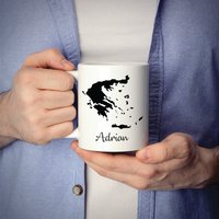 Griechenland Becher Reisekarte Heimatstadt Bewegengeschenk von MissionMint