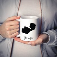 Sambia Becher Reisekarte Heimatstadt Bewegengeschenk von MissionMint