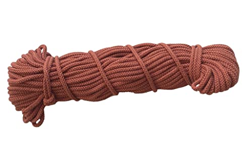 Mississhop 100 m Baumwollkordel Seile Kordel aus Baumwolle mit Polyacryl Kern Terracotta Ø 5 mm von Mississhop