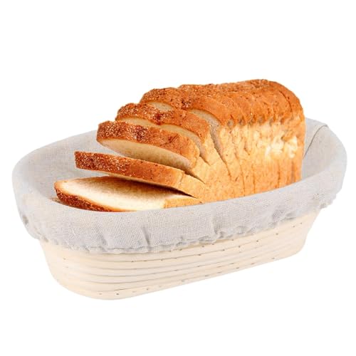 Gärkorb Zum Brotbacken Handgemachtes Naturbelassener Gärkorb Zum Brotbacken Mit Leinentuch Natürlicher Rattan Brotkörbchen Gärkorb Aus Rattan Mit Gärtuch Brotkorb Brot Backen Zubehör von Missmisq