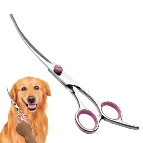 Hunde Scheren Gebogene Schere Hund Fellschere Für Hunde Katzen Fellpflegschere Aus Edelstahl Hundepflege Schere Runder Grooming Scheren Haustierschere Zum Trimmen Von Gesicht Und Pfotene von Missmisq